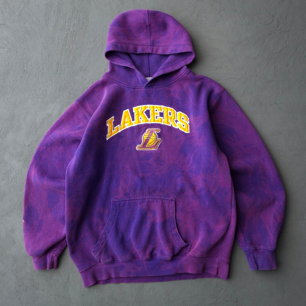 NBA Purple Los Angeles Lakers Hoodie Size S Embroidered Tie Dye